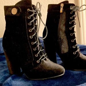 Catherine Malandrino velvet booties
